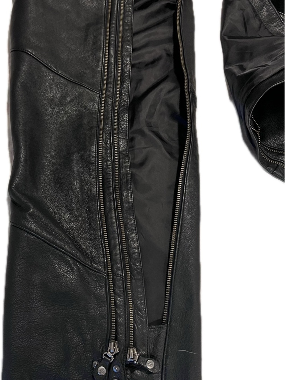 Harley-Davidson Black Leather Women's Zip-Front Bomber Jacket